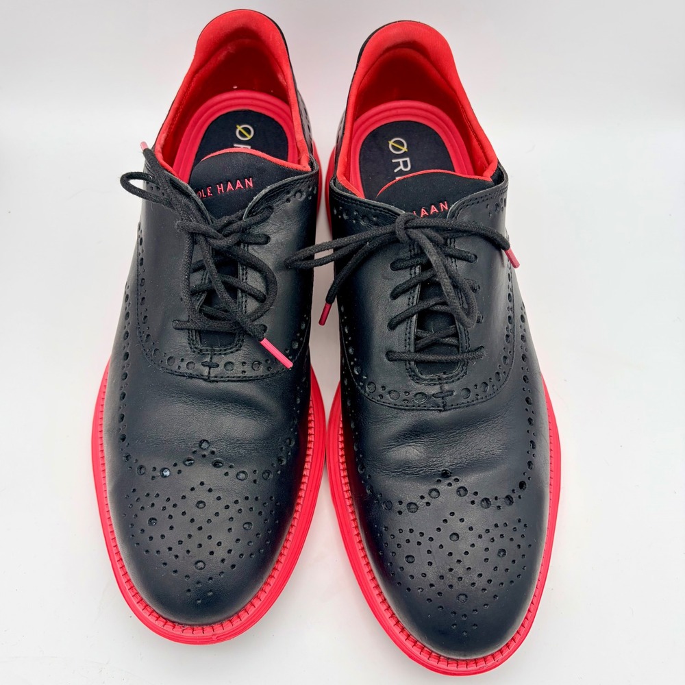 Cole Haan x Staple Pigeon OriginalGrand Wingtip Oxford Black Red Mens 12 Tech - Picture 3 of 12